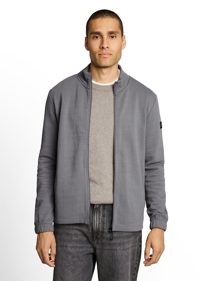 structured stand up sweat jack, classic grey 31004 Bild 5