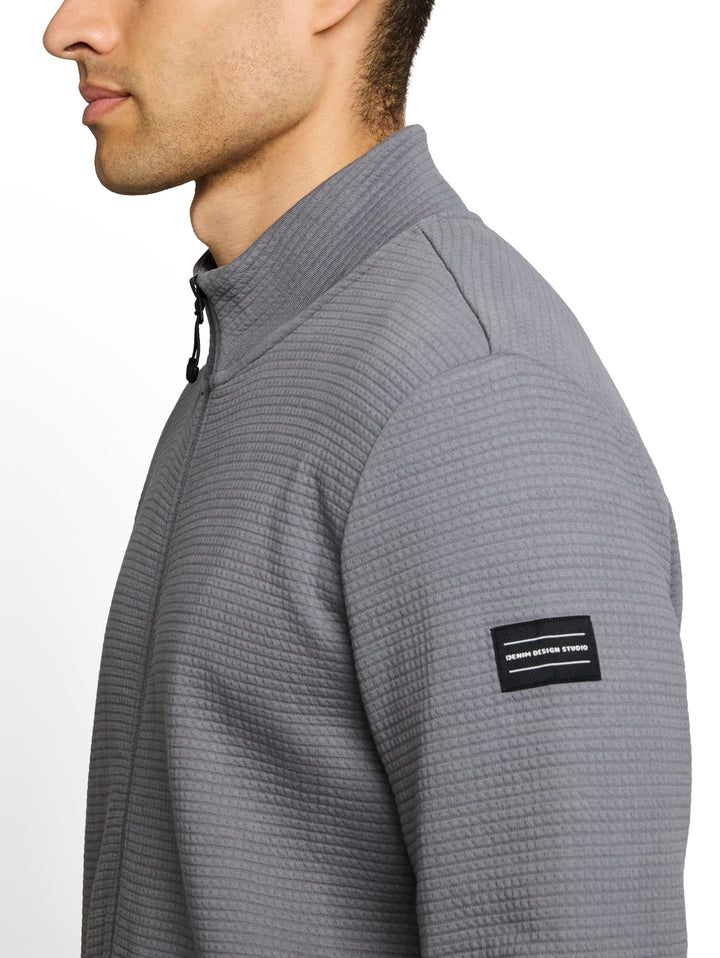 structured stand up sweat jack, classic grey 31004 Bild 6