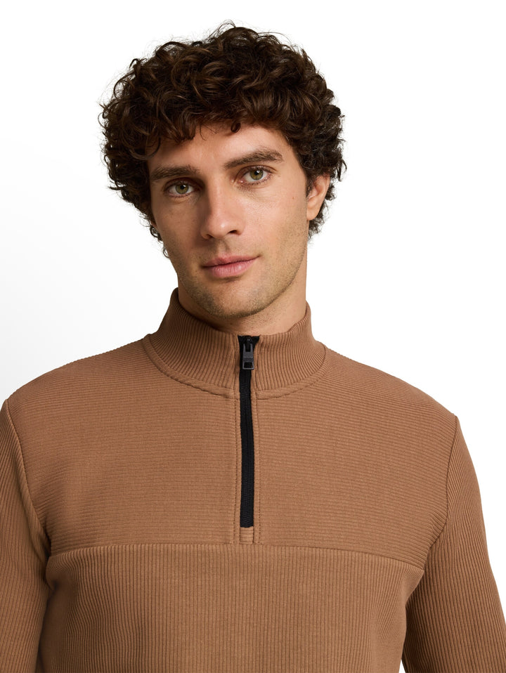 structured stand up zipper lon, malt brown 28862 Bild 5
