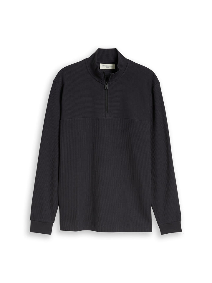 structured stand up zipper lon, coal grey 29476 Bild 1