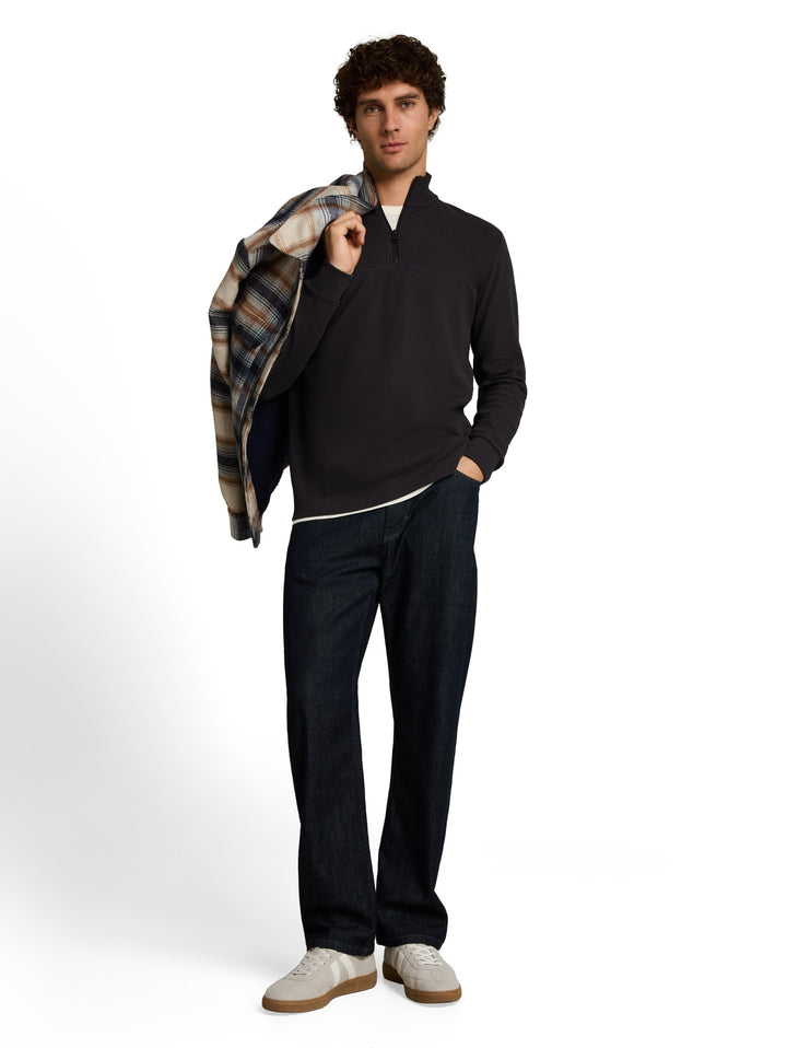 structured stand up zipper lon, coal grey 29476 Bild 3