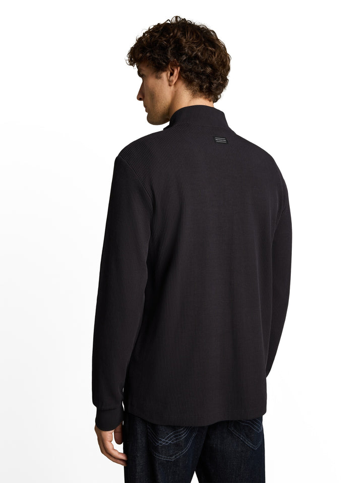structured stand up zipper lon, coal grey 29476 Bild 4
