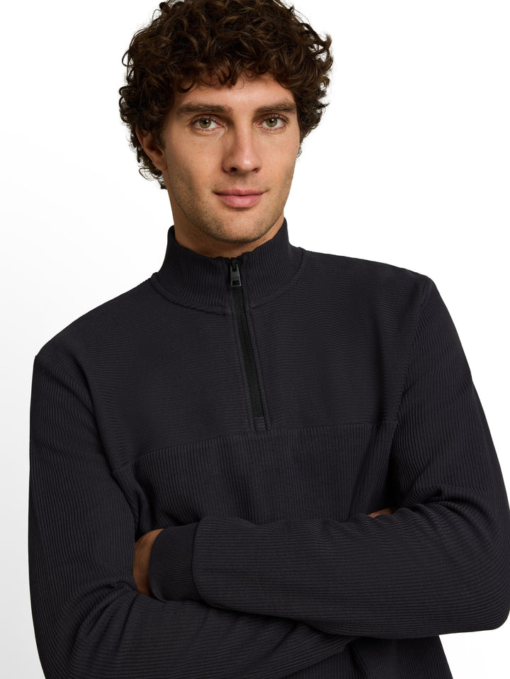 structured stand up zipper lon, coal grey 29476 Bild 5