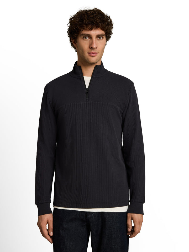 structured stand up zipper lon, coal grey 29476 Bild 6