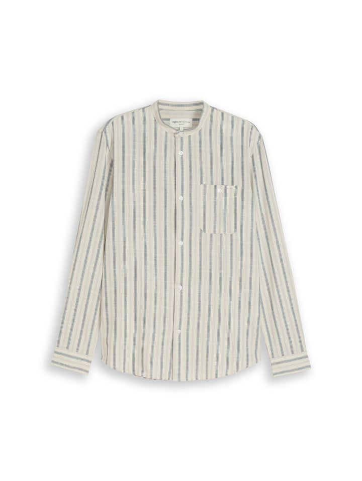 structured striped shirt, greyish white stripe 39520 Bild 1