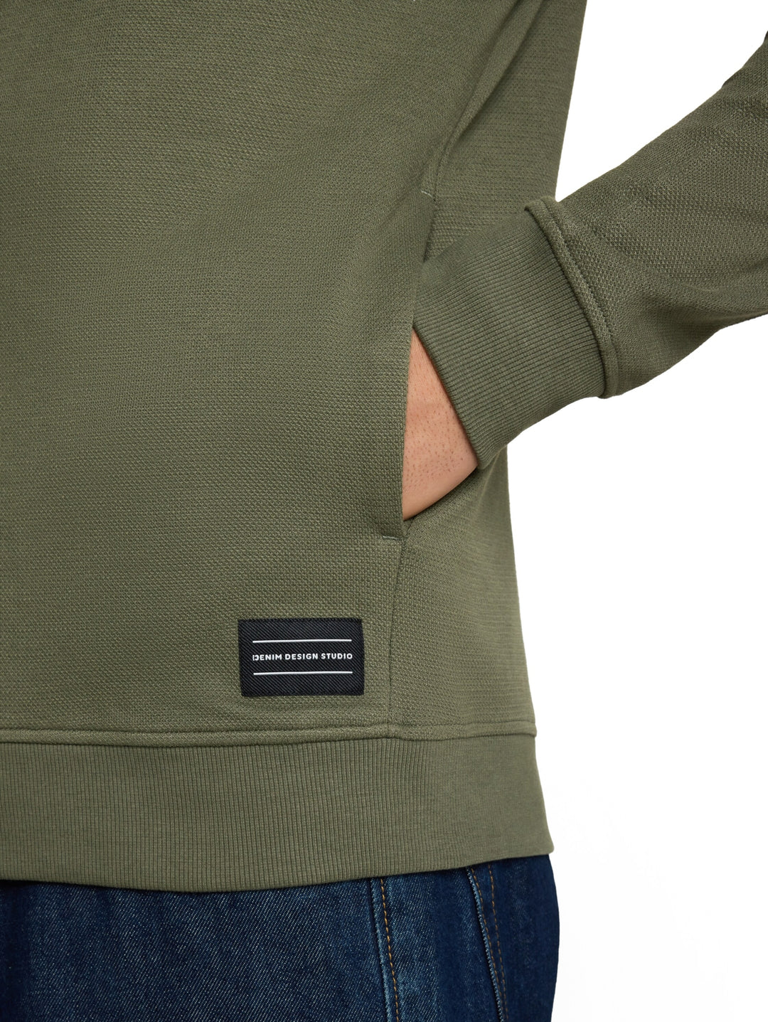 structured sweat jacket, urban olive green 23802 Bild 6