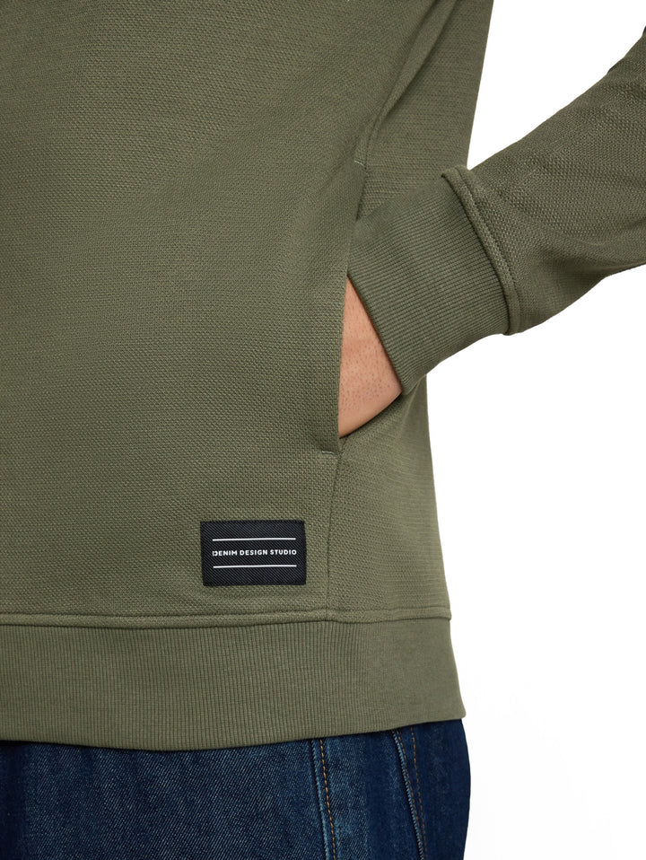 structured sweat jacket, urban olive green 23802 Bild 6