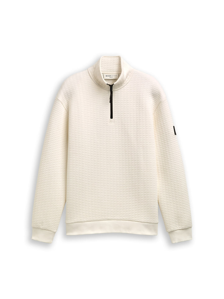 structured sweat troyer, Wool White 12906 Bild 1