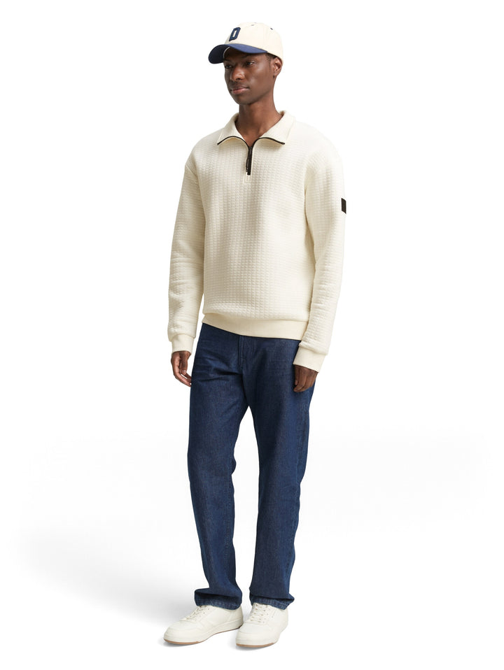structured sweat troyer, Wool White 12906 Bild 3