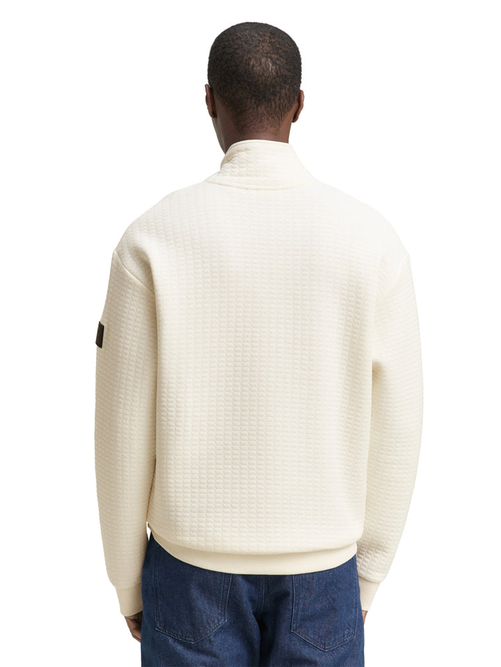 structured sweat troyer, Wool White 12906 Bild 4
