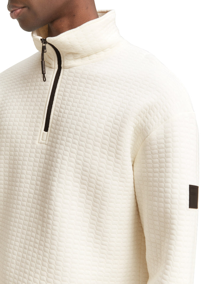 structured sweat troyer, Wool White 12906 Bild 5
