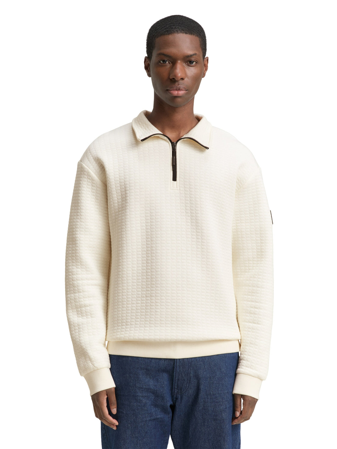 structured sweat troyer, Wool White 12906 Bild 6