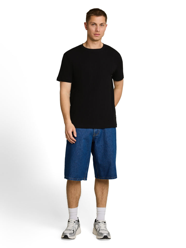 structured t-shirt, Black 29999 Bild 3