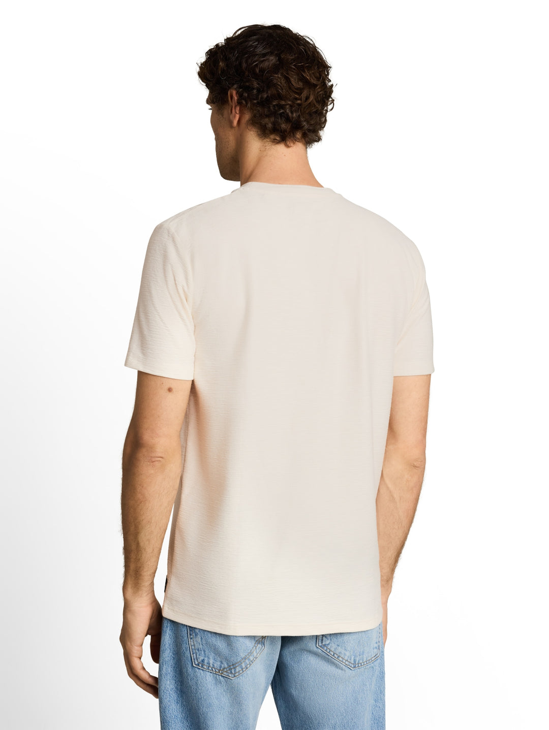 structured t-shirt with pocket, Gardenia White 10348 Bild 4