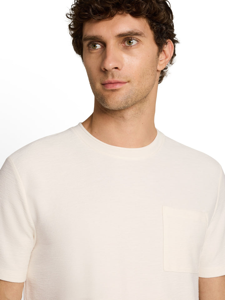 structured t-shirt with pocket, Gardenia White 10348 Bild 5