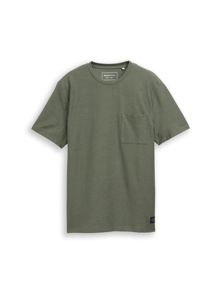 structured t-shirt with pocket, urban olive green 23802 Bild 1