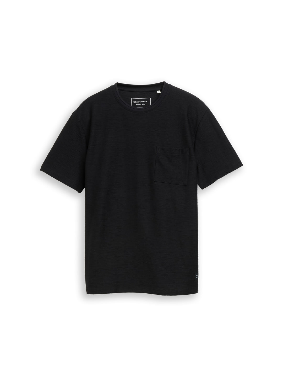 structured t-shirt with pocket, Black 29999 Bild 1