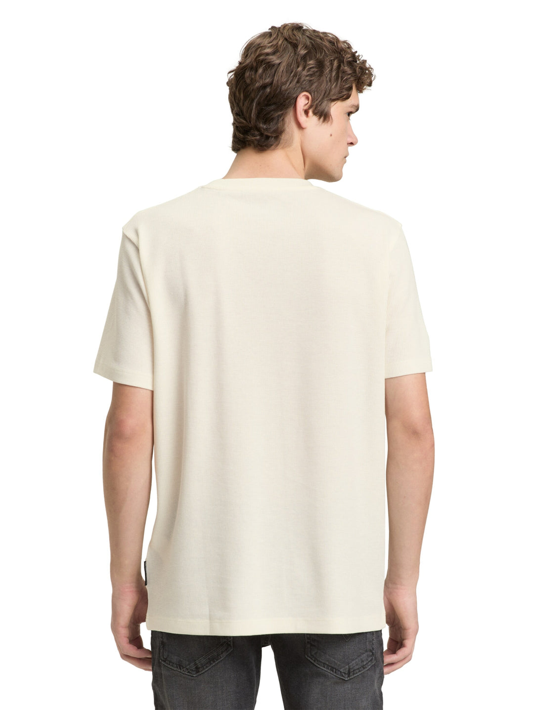 structured t-shirt, Wool White 12906 Bild 4