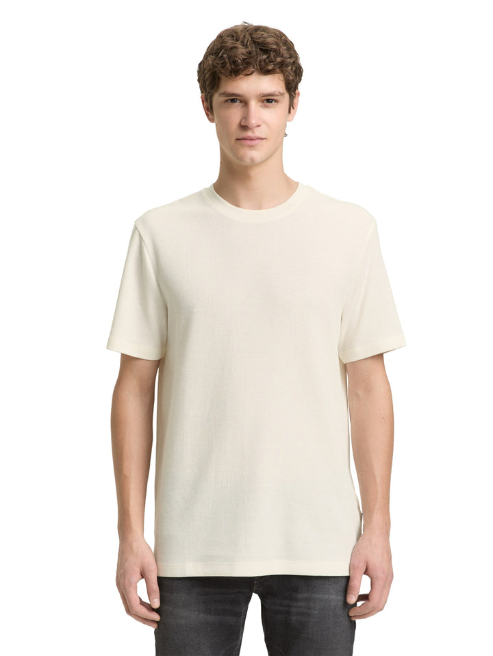 structured t-shirt, Wool White 12906 Bild 5