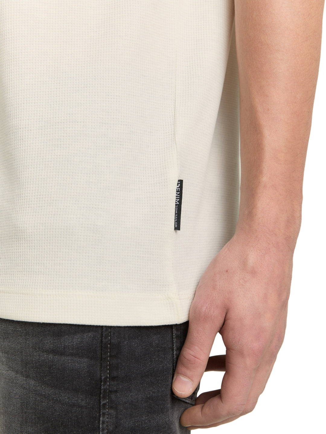 structured t-shirt, Wool White 12906 Bild 6