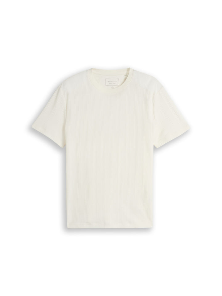 structured t-shirt, Wool White 12906 Bild 1