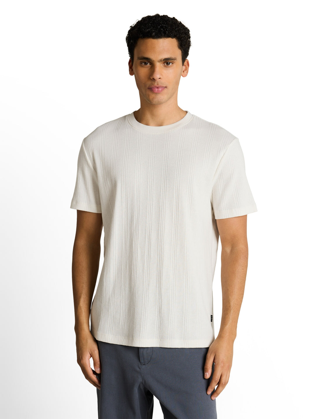 structured t-shirt, Wool White 12906 Bild 5