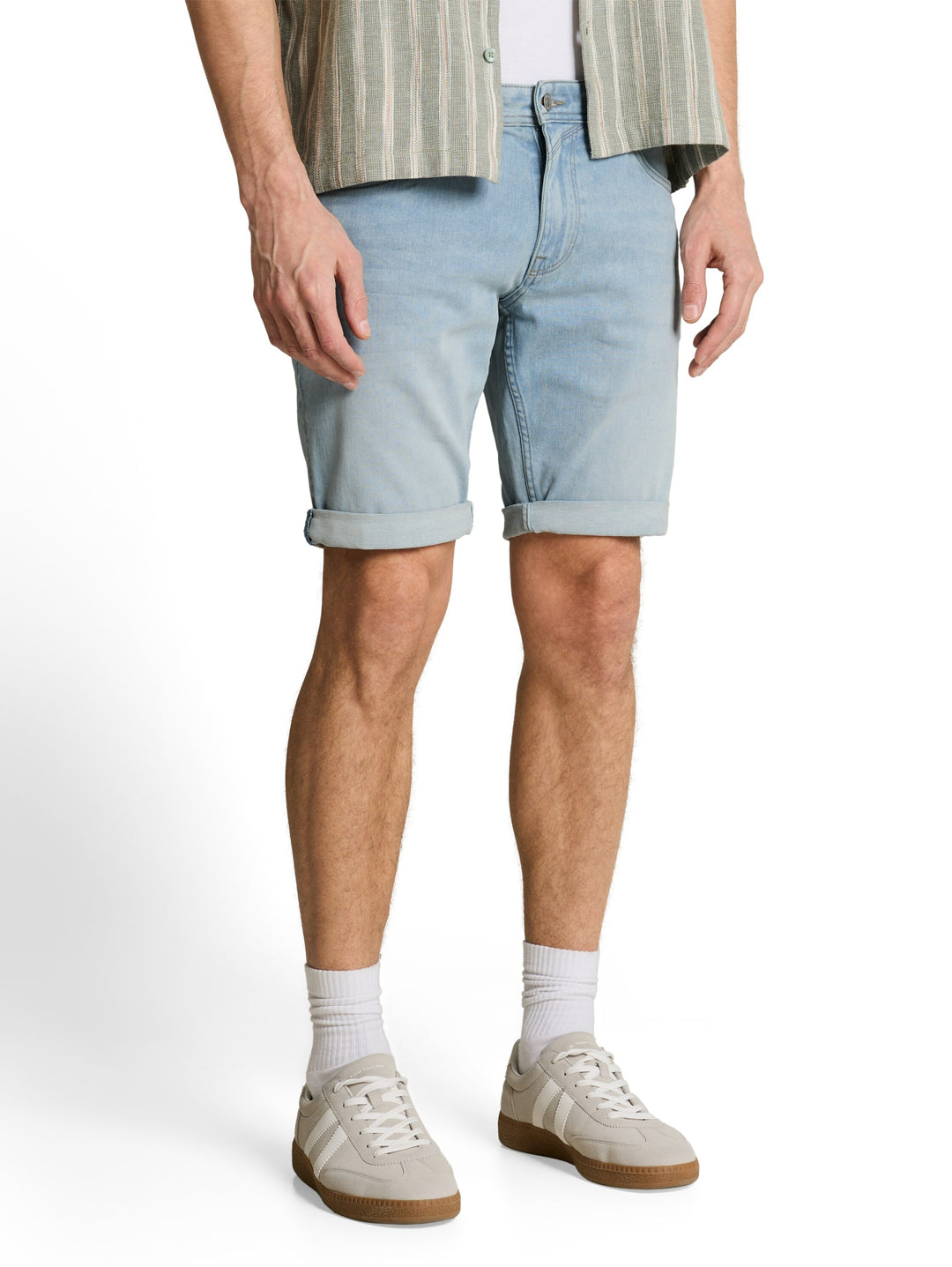 TTPIERS SLIM SHORTS, Used Bleached Blue Denim 10117 Bild 2