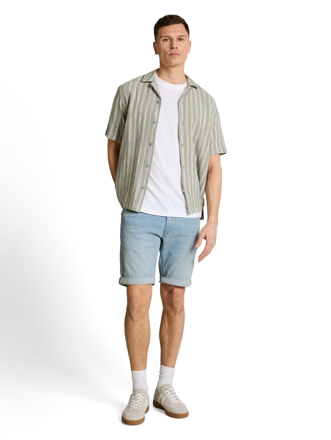 TTPIERS SLIM SHORTS, Used Bleached Blue Denim 10117 Bild 5