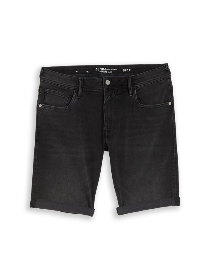 TTPIERS SLIM SHORTS, used dark stone black denim 10250 Bild 1