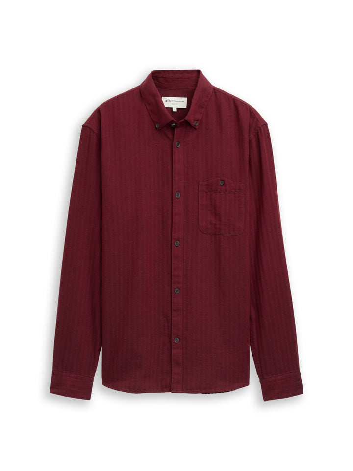 twotone herringbone shirt, black red herringbone 39015 Bild 1