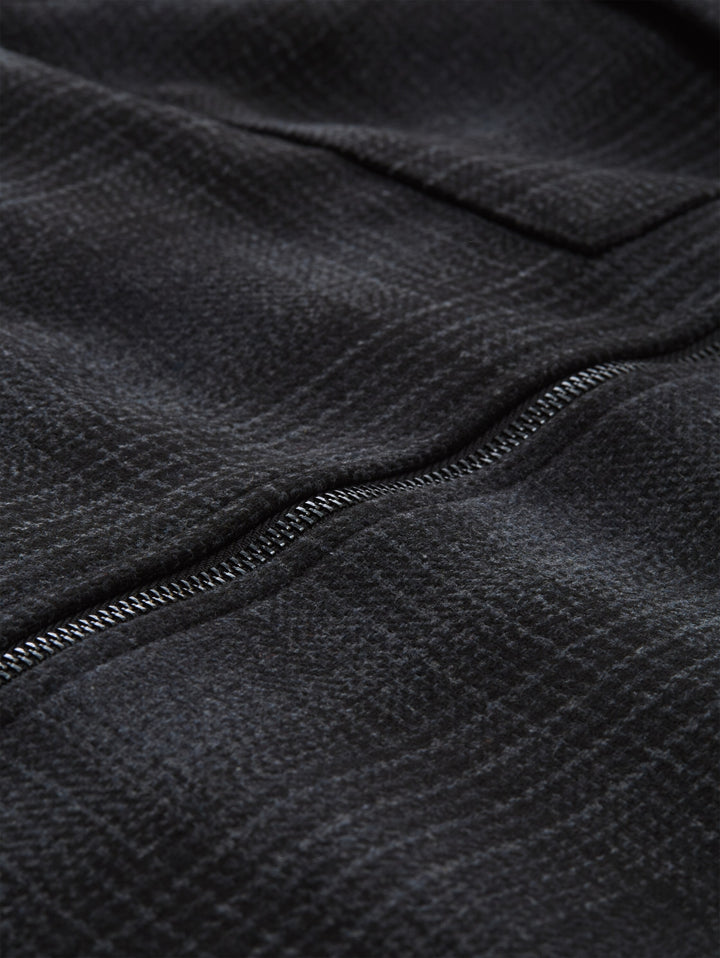 wool optic overshirt, black grey wool check 40625 Bild 2