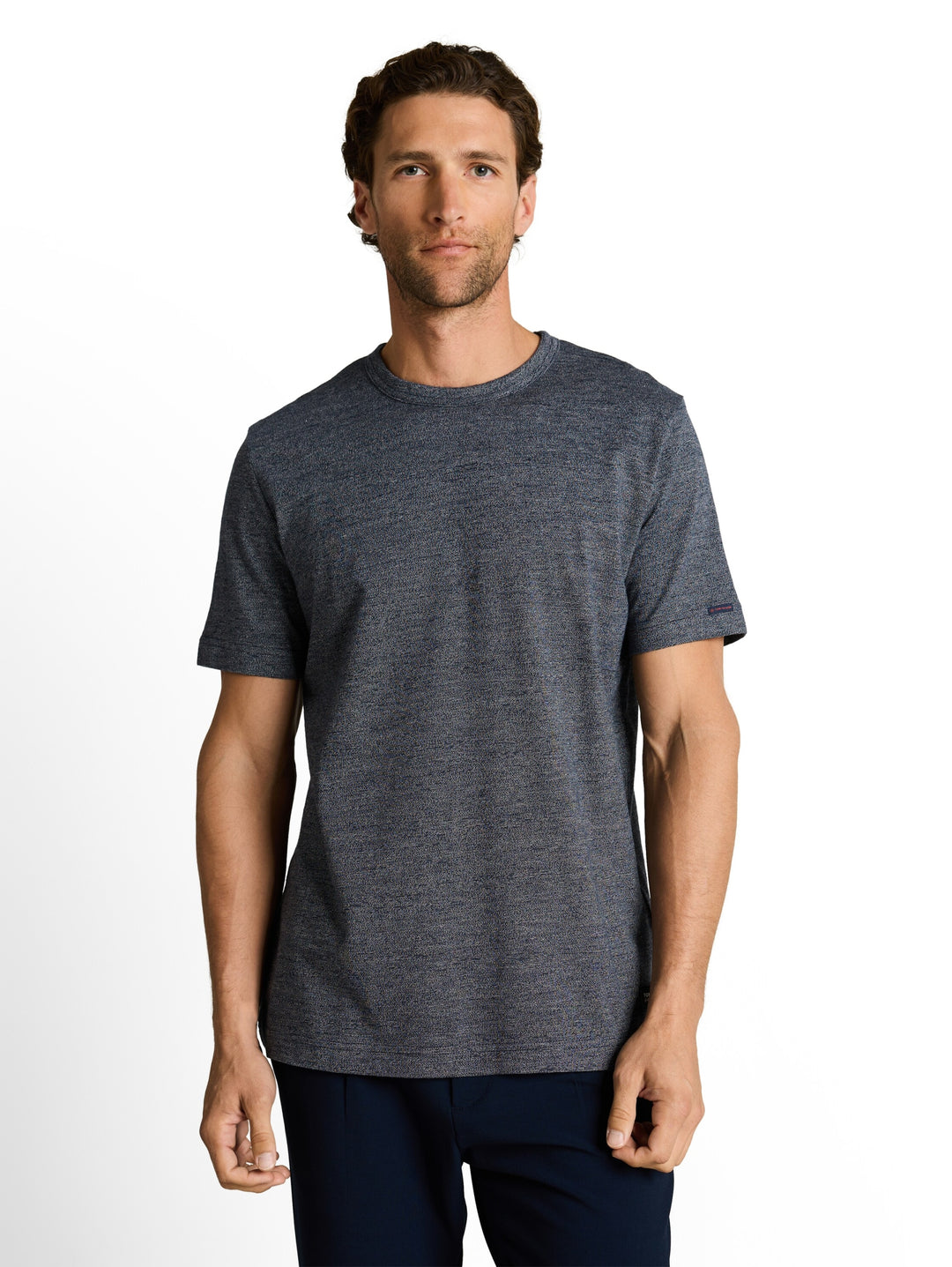 detailed fine striped t-shirt, navy gardenia white injected 40038 Bild 6
