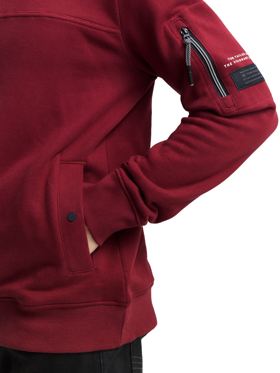 detailed hoodie, Cabarnet Bordeaux Red 14155 Bild 5