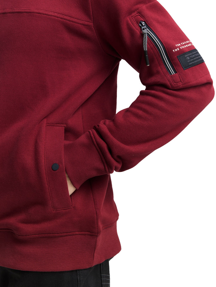 detailed hoodie, Cabarnet Bordeaux Red 14155 Bild 5