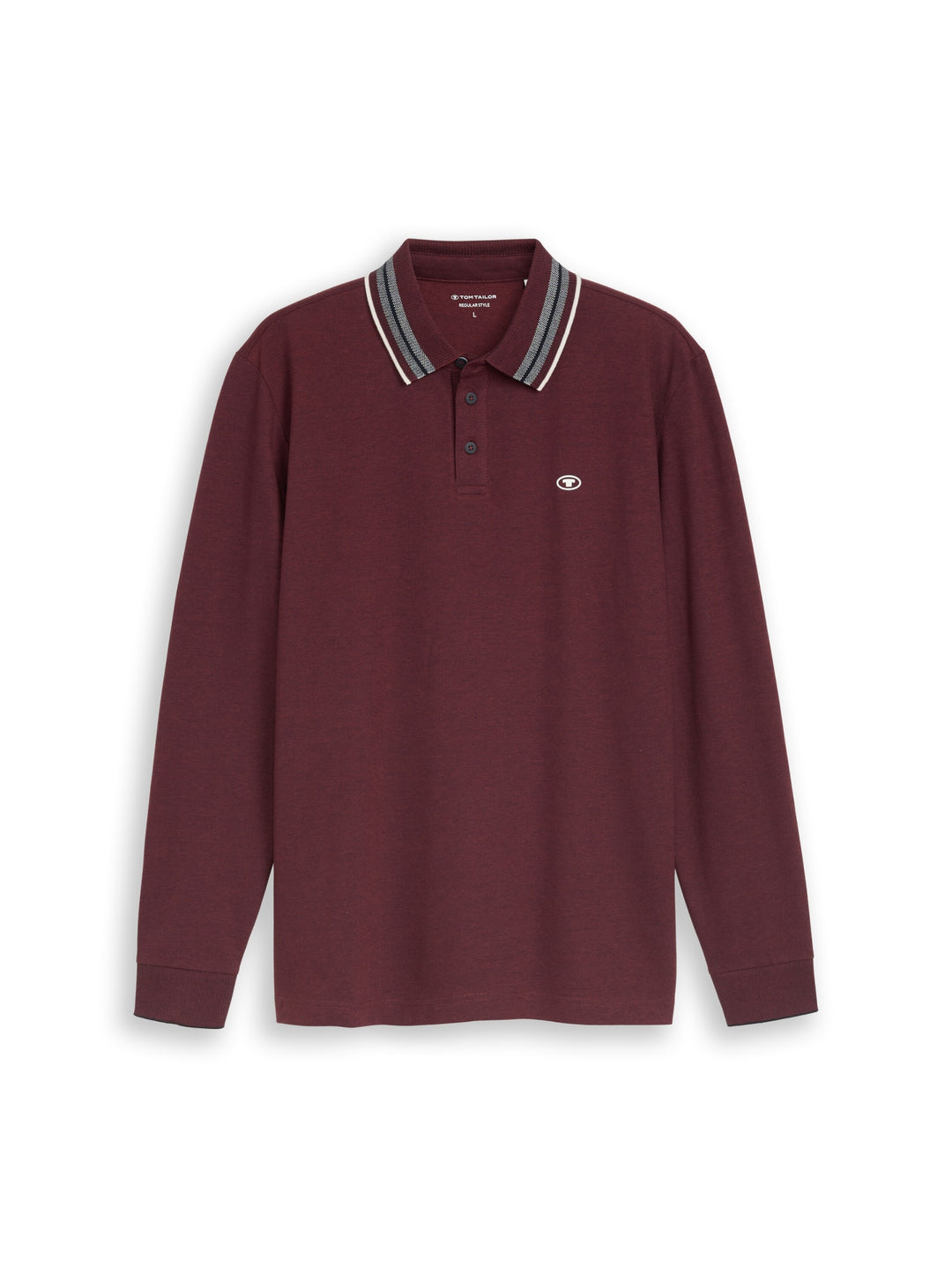 detailed polo shirt, pear red navy two tone 40956 Bild 1