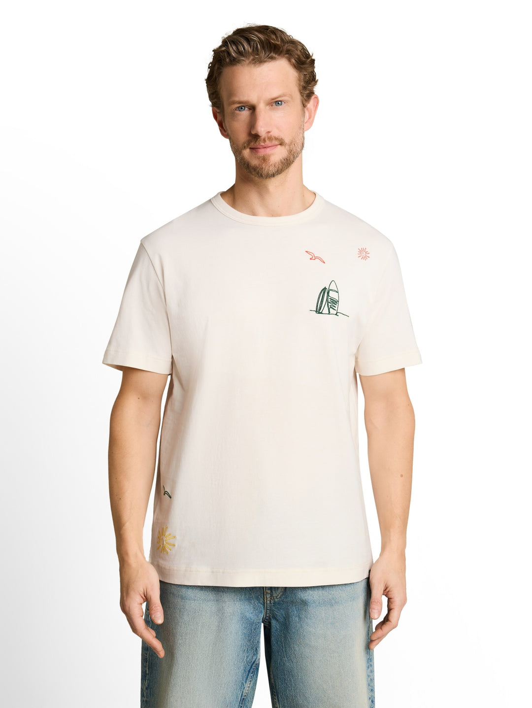 detailed t-shirt, Gardenia White 10348 Bild 5