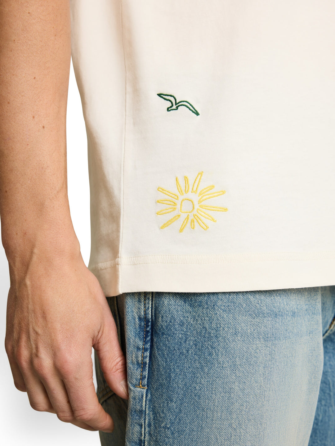 detailed t-shirt, Gardenia White 10348 Bild 6