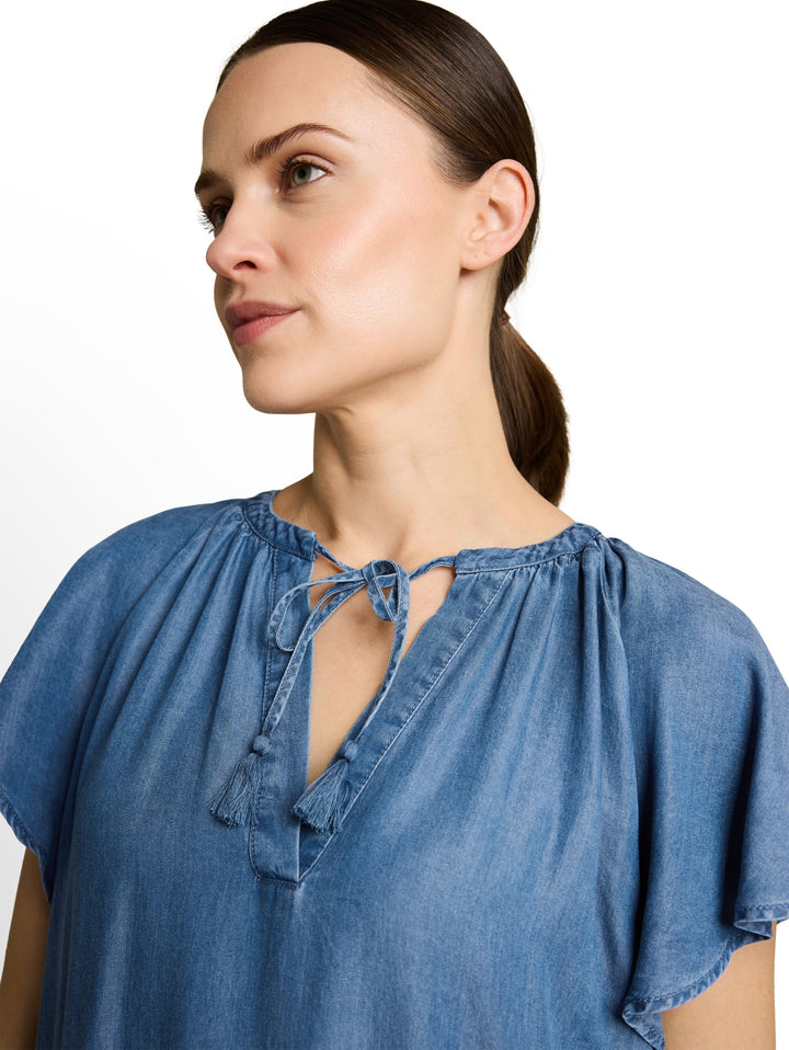 dress feminine denim look, Clean Light Stone Blue Denim 10112 Bild 5
