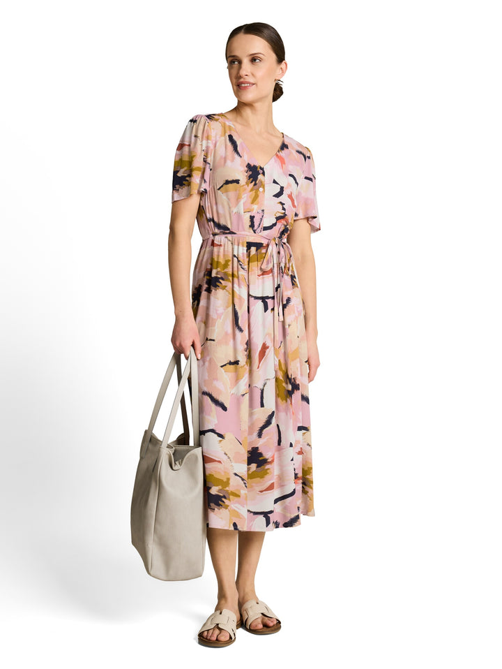 dress feminine printed, big abstract flower print 39736 Bild 3