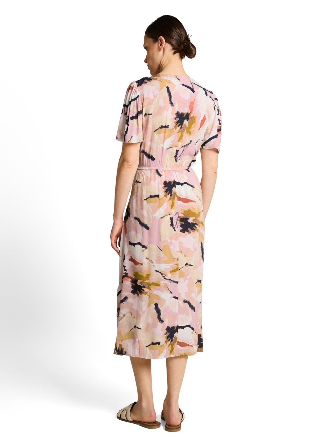 dress feminine printed, big abstract flower print 39736 Bild 4