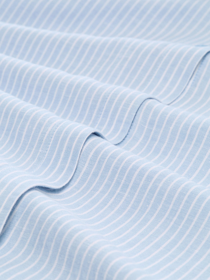 dress linen with belt, fjord blue irregular stripe 39908 Bild 3