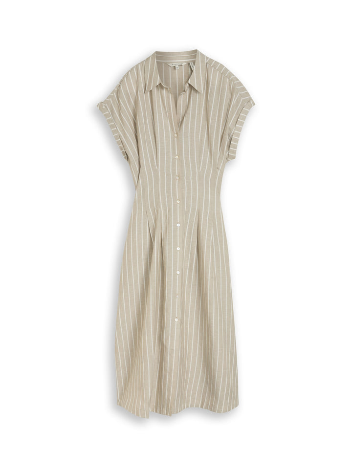 dress striped and sleeveless, olive irregular stripe 40315 Bild 1