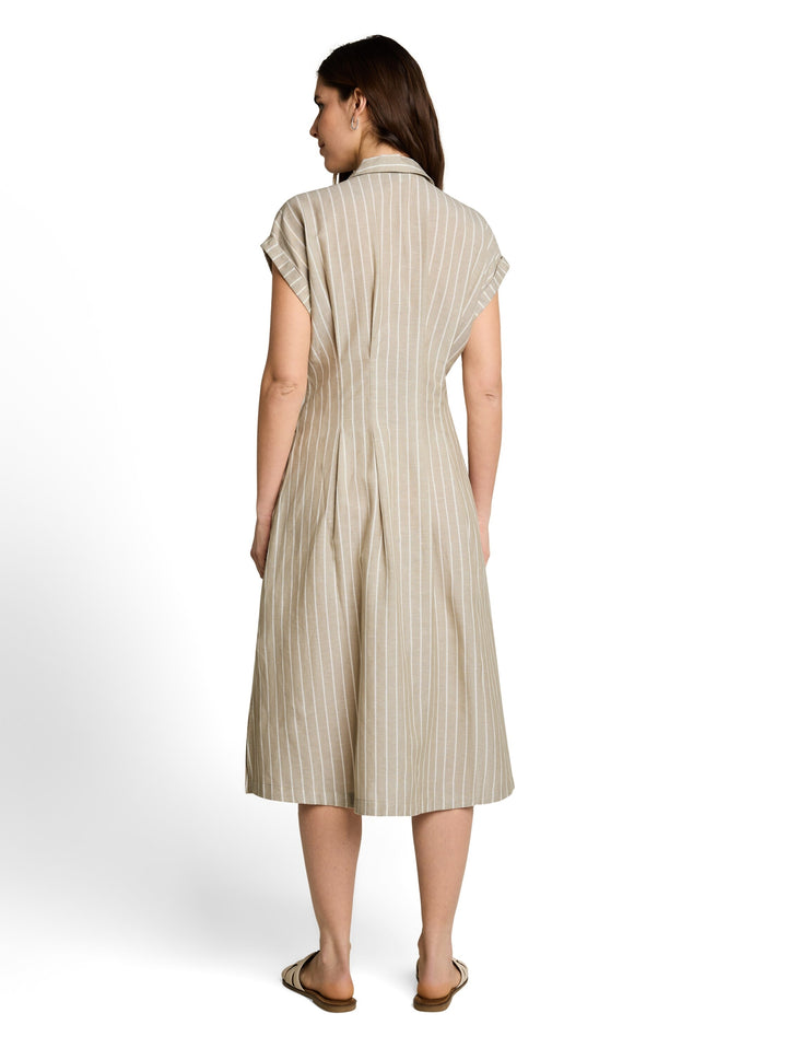 dress striped and sleeveless, olive irregular stripe 40315 Bild 4