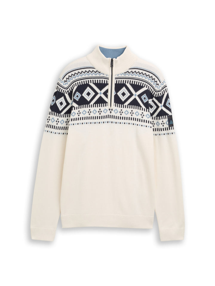 fair isle knit troyer, offwhite fair isle design 39122 Bild 1