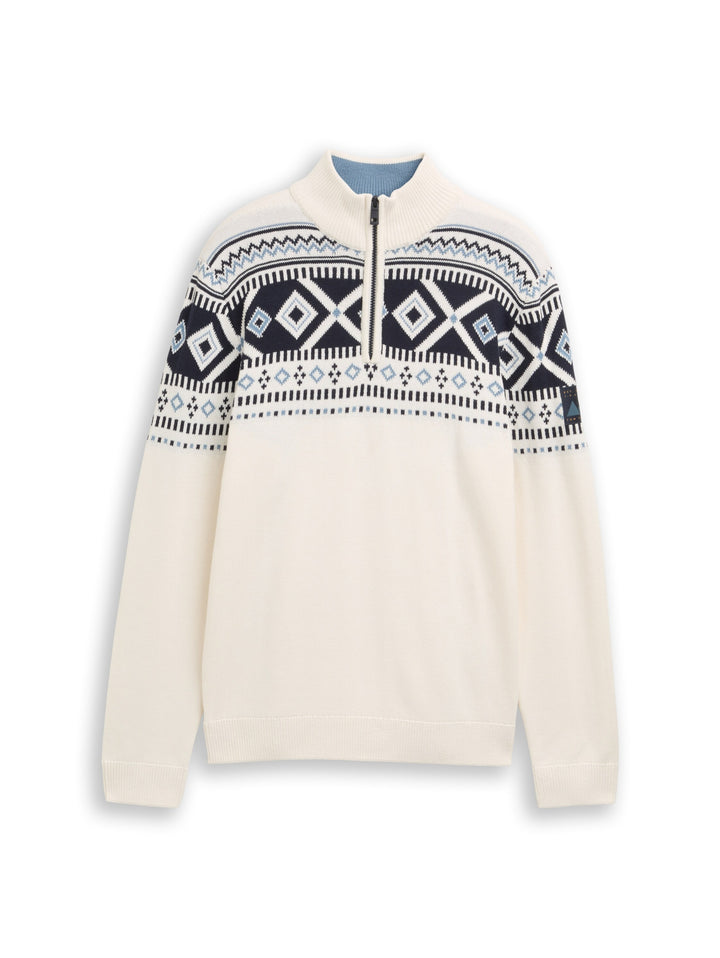 fair isle knit troyer, offwhite fair isle design 39122 Bild 1