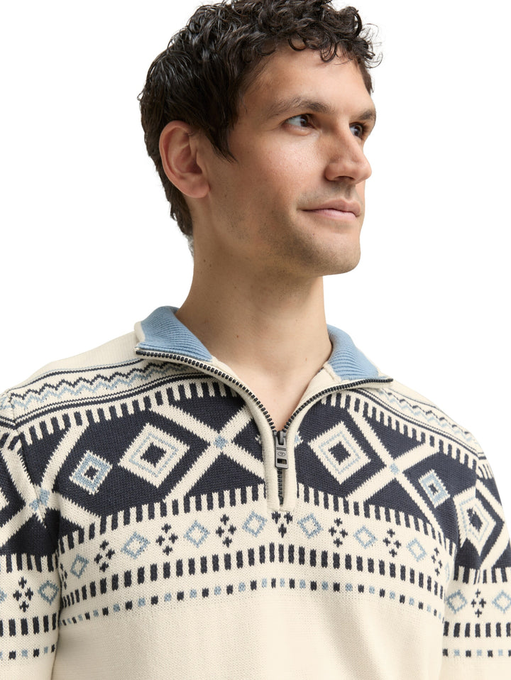 fair isle knit troyer, offwhite fair isle design 39122 Bild 6