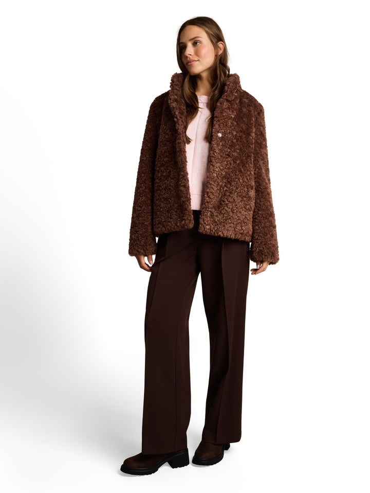 fake fur jacket, camel 41102 Bild 3