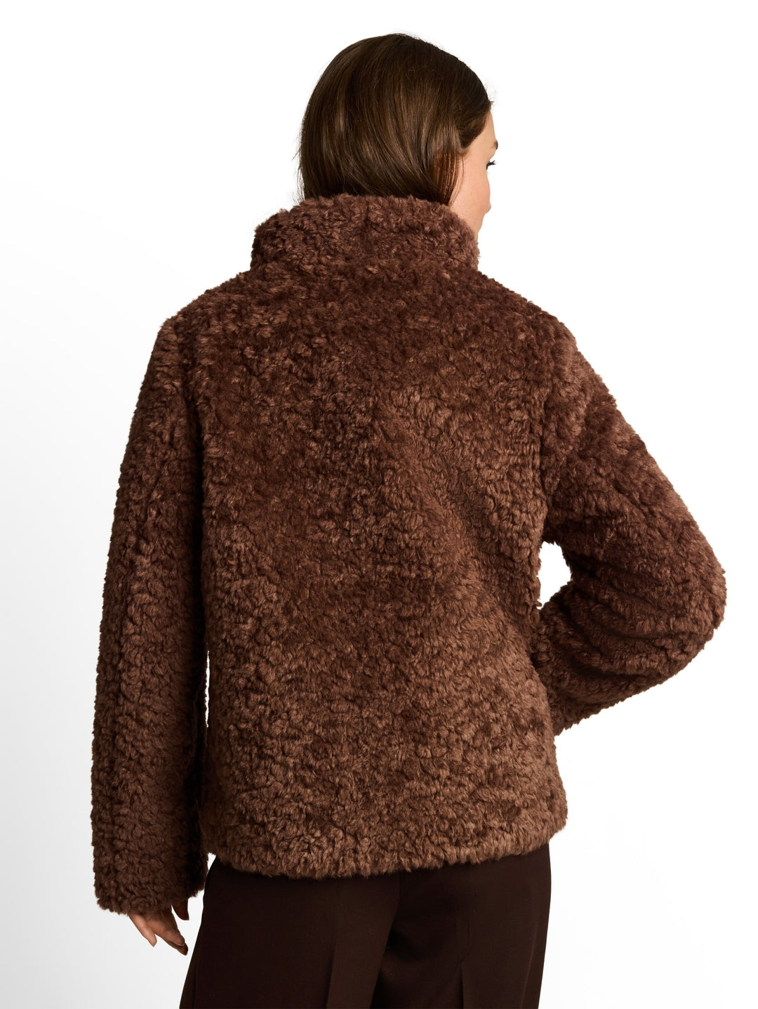 fake fur jacket, camel 41102 Bild 4