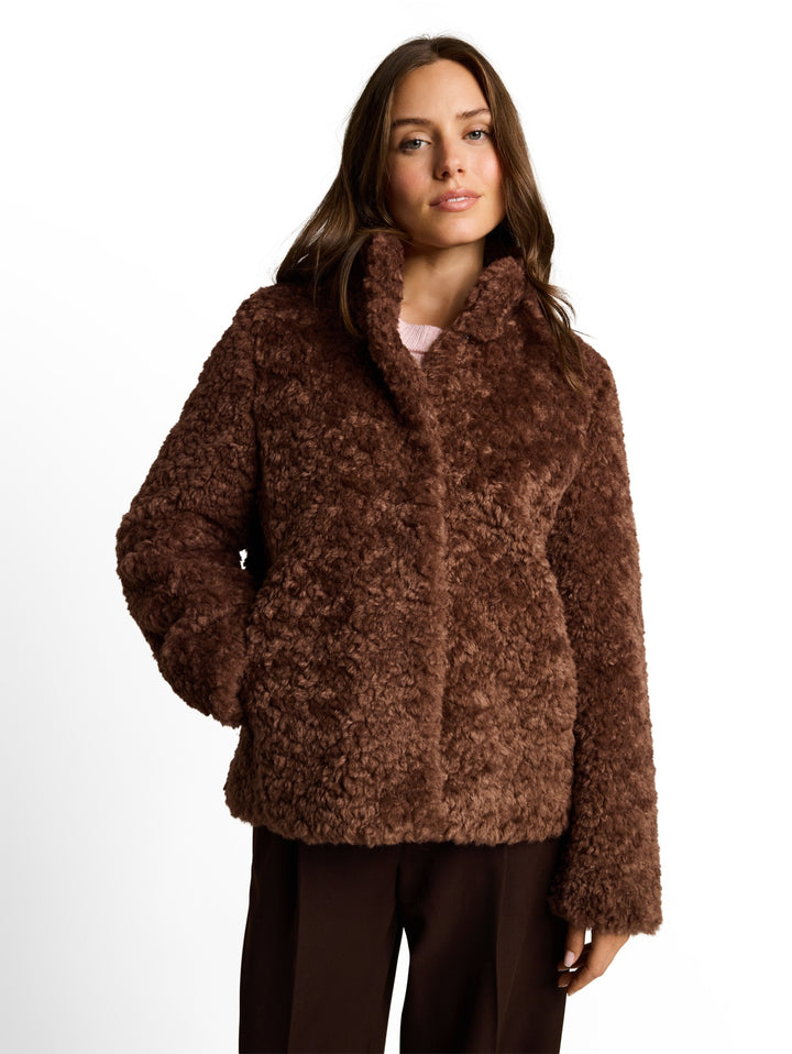 fake fur jacket, camel 41102 Bild 6