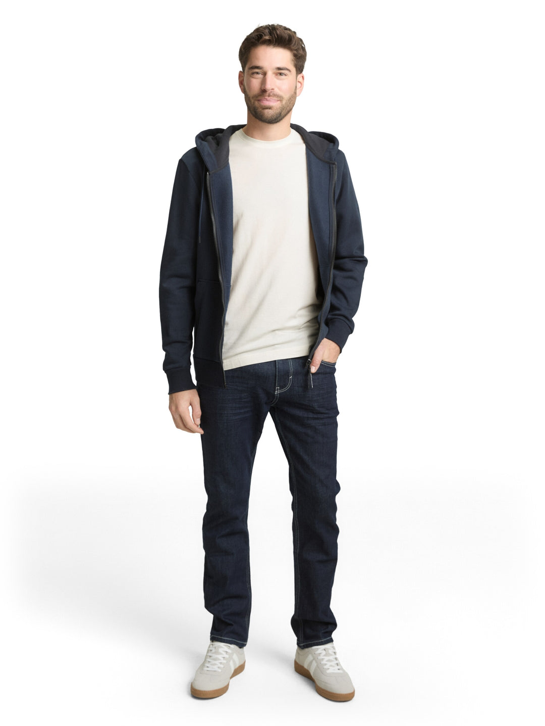 fitted basic t-shirt, Gardenia White 10348 Bild 3